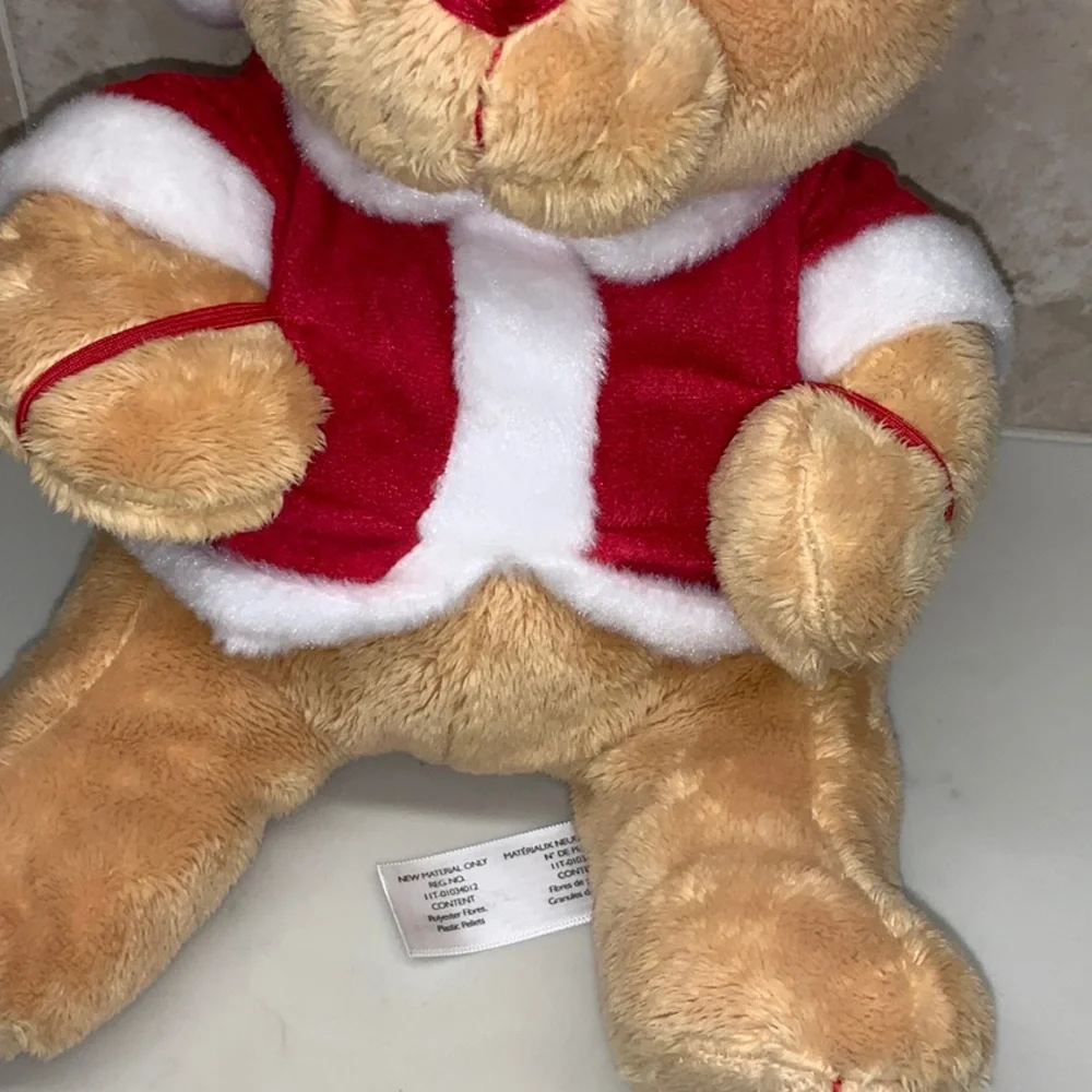 Godiva Santa Bear Plush Toy 2013 Limited Edition Red White Holiday Stocking Hat